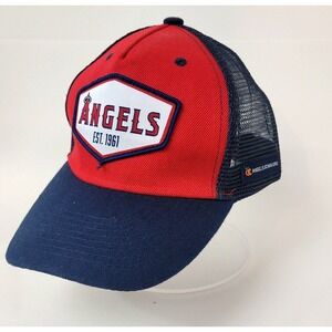 Los Angeles Angels Trucker Hat SGA Adjustable Baseball Cap Patch Red Sixth Man